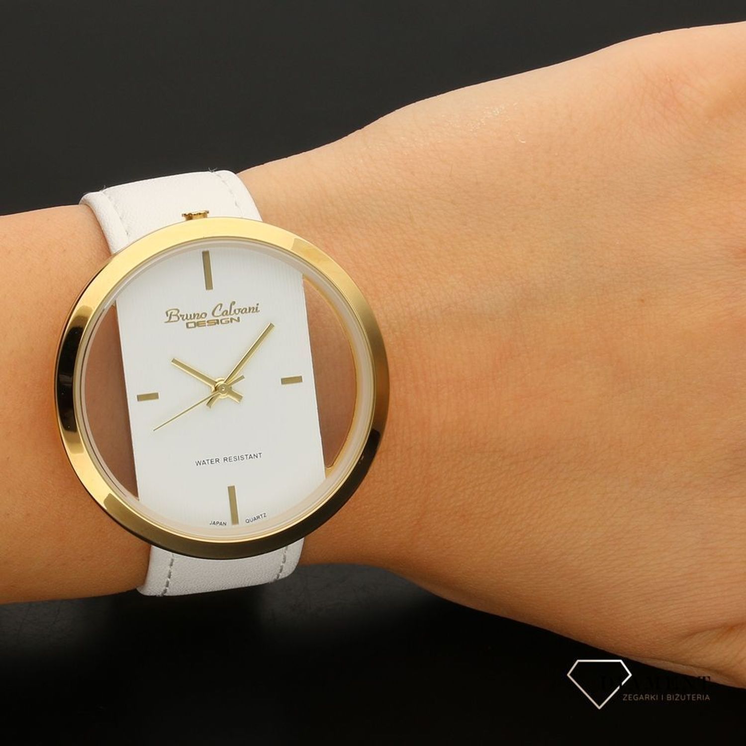 Zegarek damski Bruno Calvani BC2048 GOLD pasek biały (1).jpg